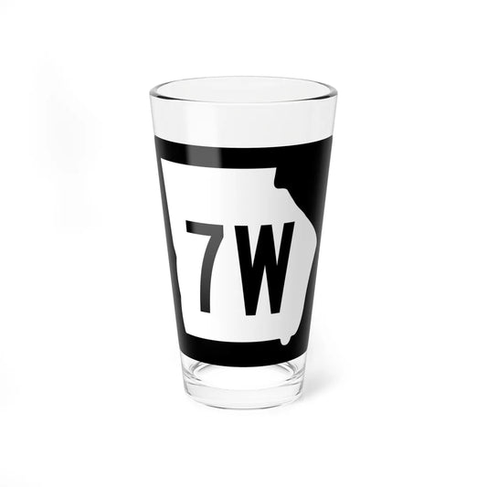 Georgia 7W (Georgia) (Road Sign) Pint Glass 16oz 16oz - Go Mug Yourself