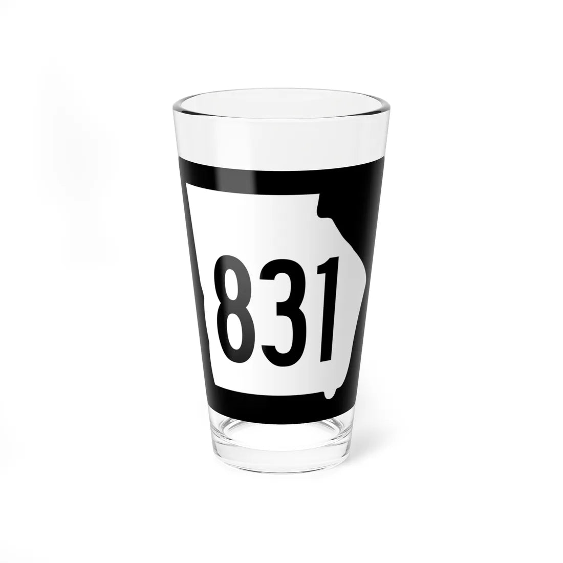 Georgia 831 1960 (Georgia) (Road Sign) Pint Glass 16oz 16oz - Go Mug Yourself