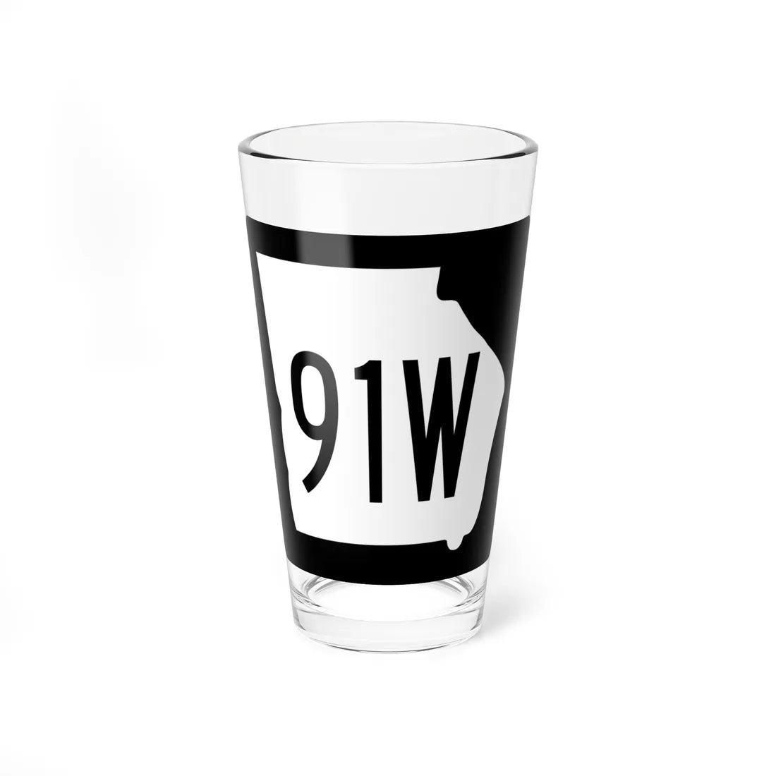 Georgia 91W 1960 (Georgia) (Road Sign) Pint Glass 16oz 16oz - Go Mug Yourself
