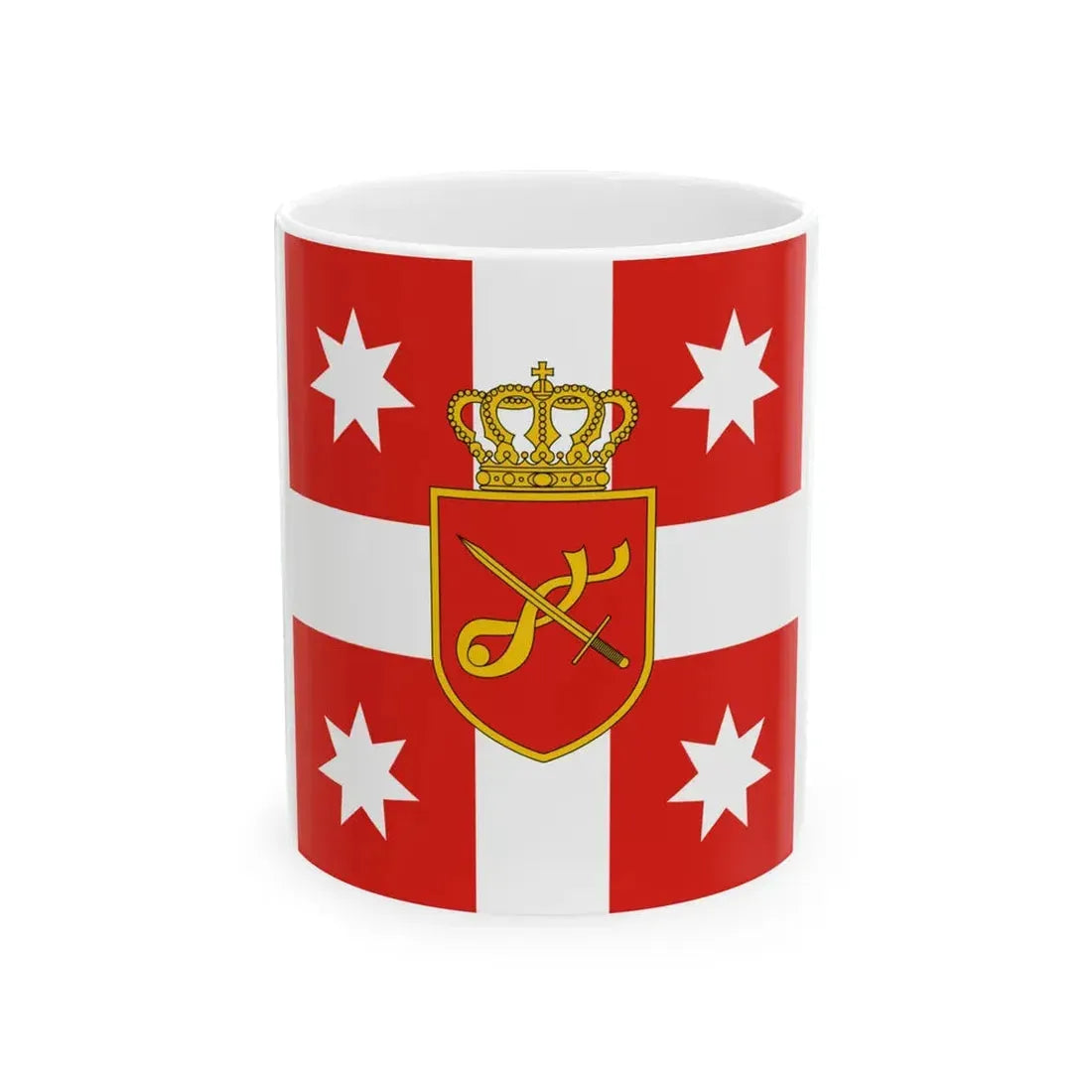 Georgia. Standard of Chief of General Staff (Georgia) White Coffee Mug 11oz - Go Mug Yourself