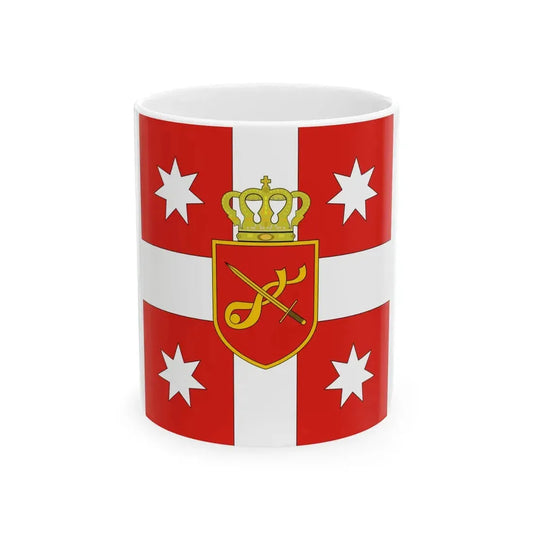 Georgia. Standard of Chief of General Staff2 (Georgia) White Coffee Mug 11oz - Go Mug Yourself