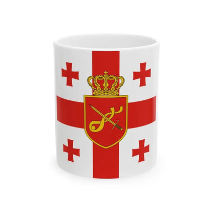 Georgia. Standard of Minister of Defence (Georgia) White Coffee Mug 11oz - Go Mug Yourself