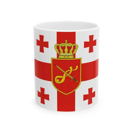Georgia. Standard of Minister of Defence2 (Georgia) White Coffee Mug 11oz - Go Mug Yourself