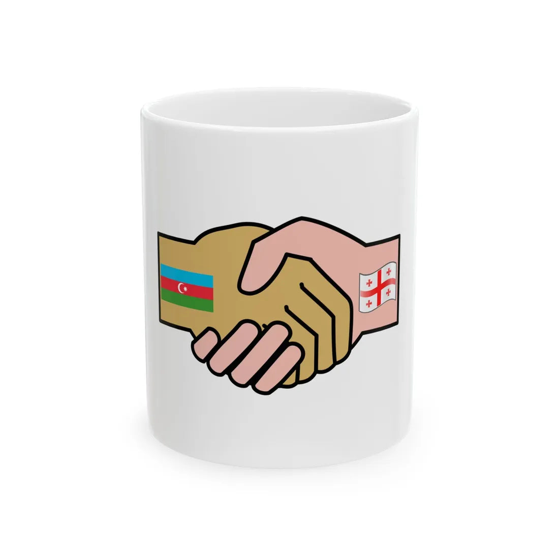 GeorgiaAzerbaijan (Azerbaijan) White Coffee Mug 11oz - Go Mug Yourself