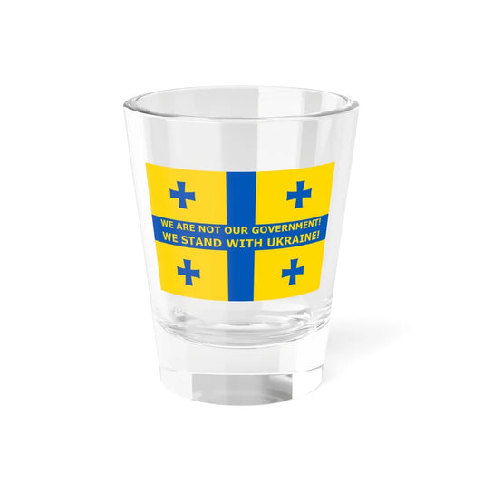 Georgian anti Russo-Ukrainian war flag (Georgia) Shot Glass 1.5oz 1.5oz - Go Mug Yourself