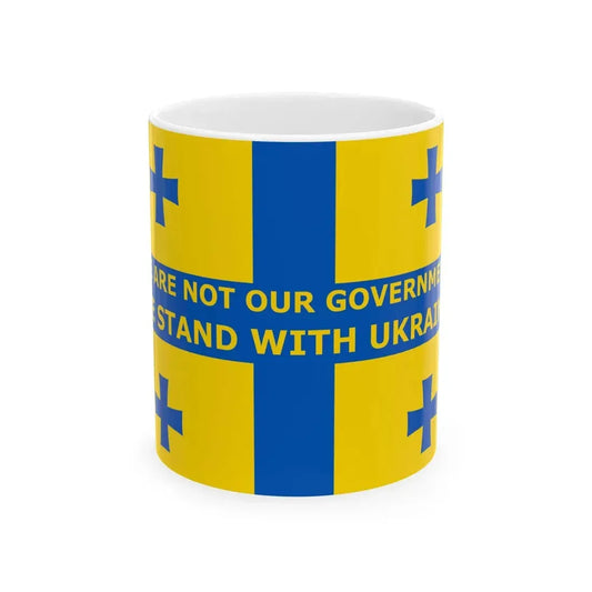 Georgian anti Russo-Ukrainian war flag (Georgia) White Coffee Mug 11oz - Go Mug Yourself