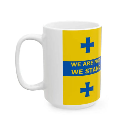 Georgian anti Russo-Ukrainian war flag (Georgia) White Coffee Mug - Go Mug Yourself