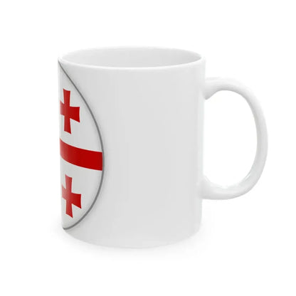 Georgian flag circle (Georgia) White Coffee Mug - Go Mug Yourself