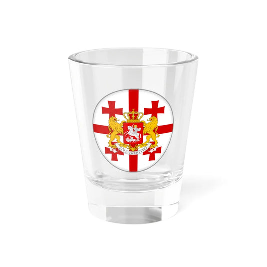 Georgian flag circle with COA (Georgia) Shot Glass 1.5oz 1.5oz - Go Mug Yourself