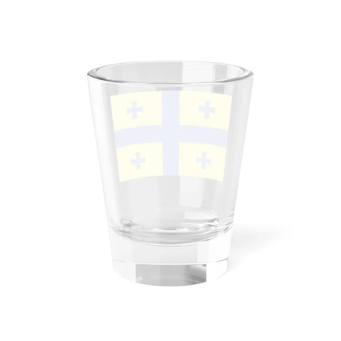 Georgian flag in Ukraines flag colors (Georgia) Shot Glass 1.5oz - Go Mug Yourself