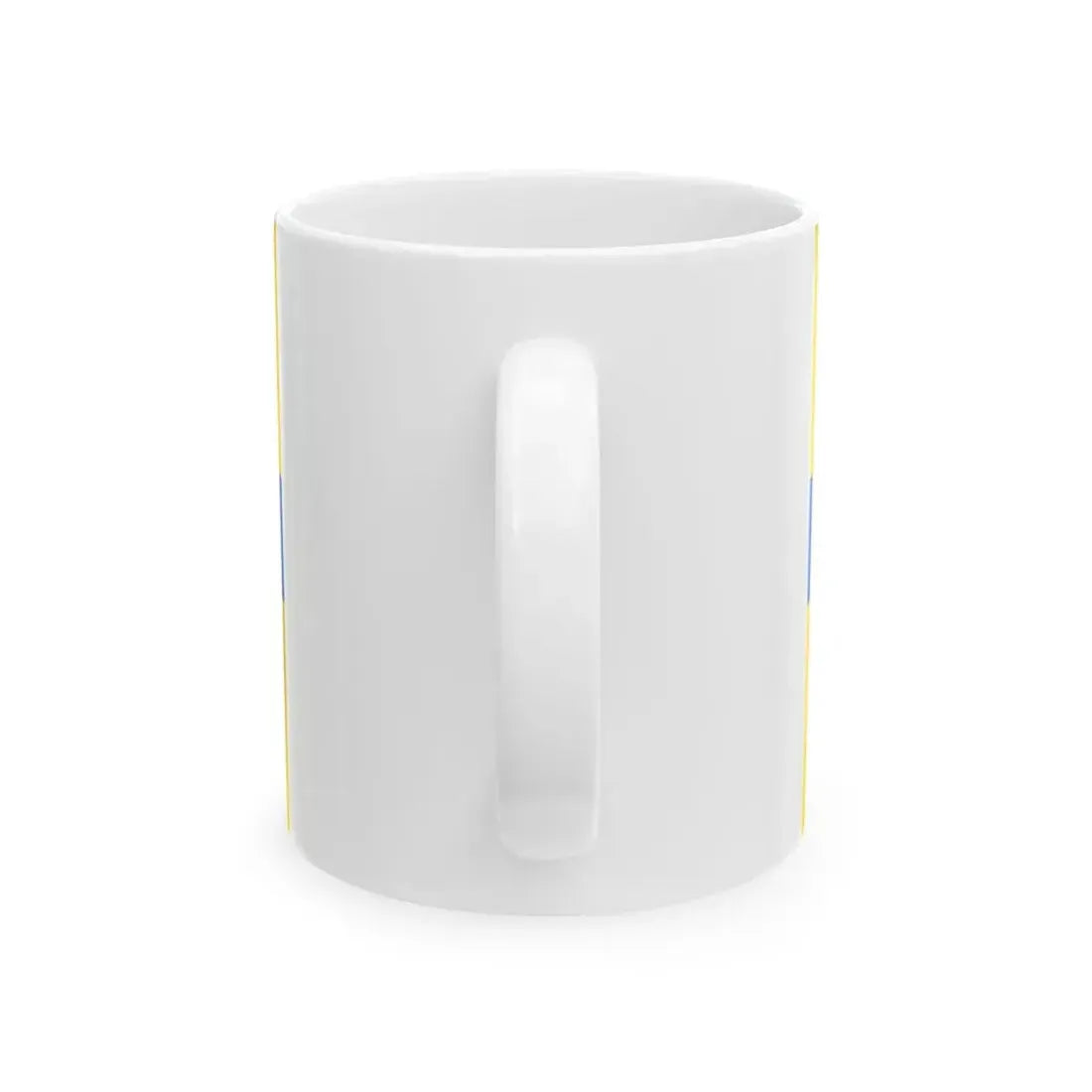 Georgian flag in Ukraines flag colors (Georgia) White Coffee Mug - Go Mug Yourself