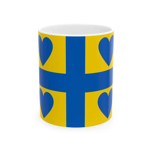 Georgian-Ukrainian heart flag (Georgia) White Coffee Mug 11oz - Go Mug Yourself