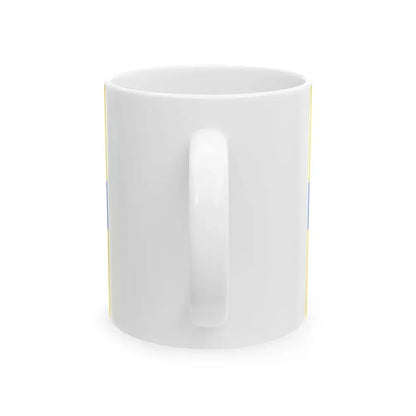Georgian-Ukrainian heart flag (Georgia) White Coffee Mug - Go Mug Yourself