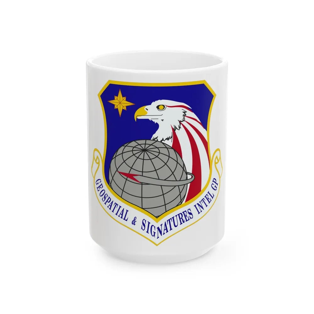 Geospatial and Signatures Intelligence Group (U.S. Air Force) White Coffee Mug-15oz-Go Mug Yourself