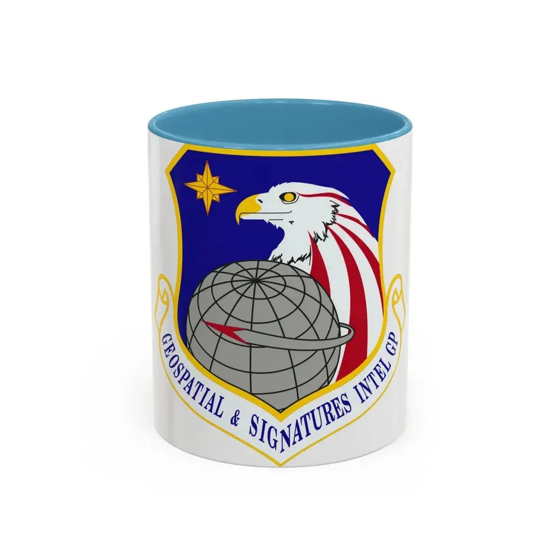 Geospatial and Signatures Intelligence Group (U.S. Air Force) Accent Coffee Mug 11oz Light Blue - Go Mug Yourself