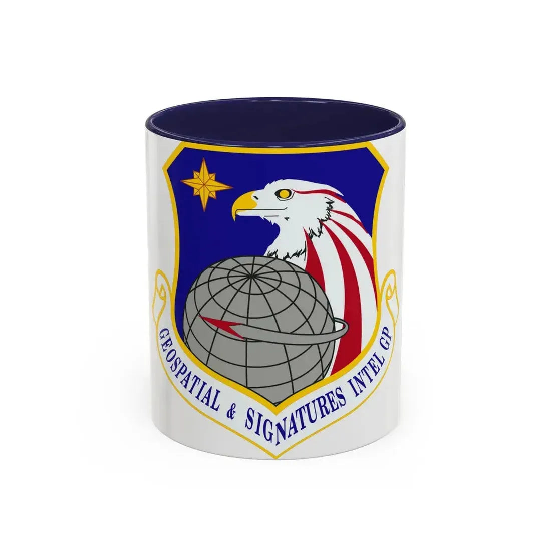Geospatial and Signatures Intelligence Group (U.S. Air Force) Accent Coffee Mug 11oz Navy - Go Mug Yourself