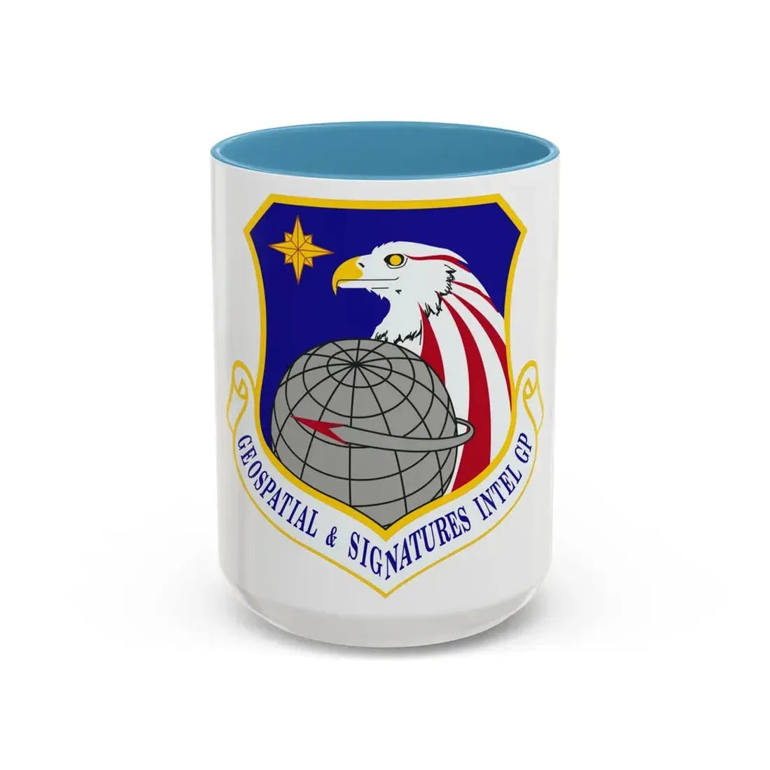 Geospatial and Signatures Intelligence Group (U.S. Air Force) Accent Coffee Mug 15oz Light Blue - Go Mug Yourself