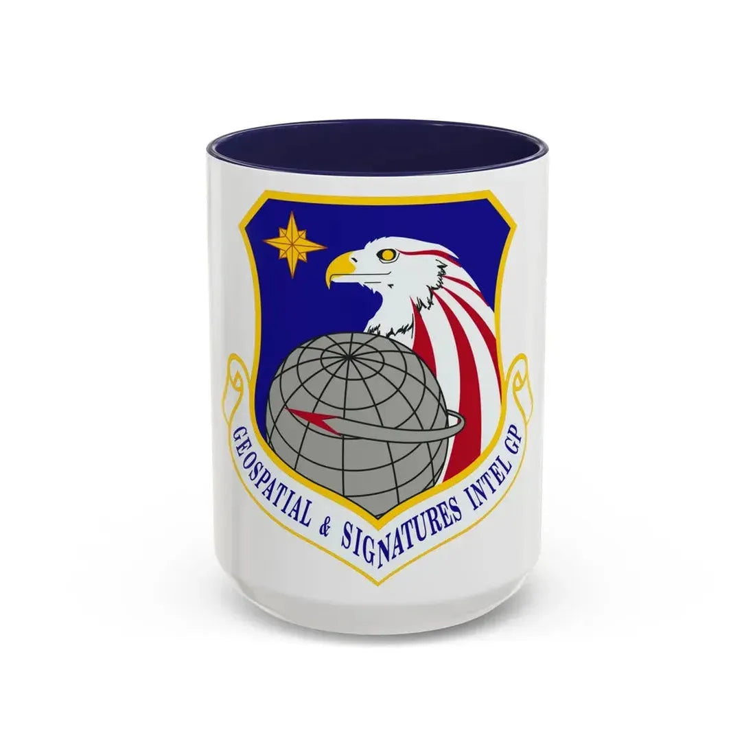 Geospatial and Signatures Intelligence Group (U.S. Air Force) Accent Coffee Mug 15oz Navy - Go Mug Yourself