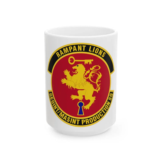 Geospatial Intelligence Measurement & Signatures Intelligence Production Squadron (U.S. Air Force) White Coffee Mug-15oz-Go Mug Yourself