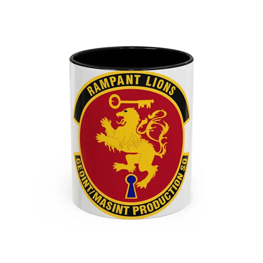 Geospatial Intelligence Measurement & Signatures Intelligence Production Squadron (U.S. Air Force) Accent Coffee Mug 11oz Black - Go Mug Yourself
