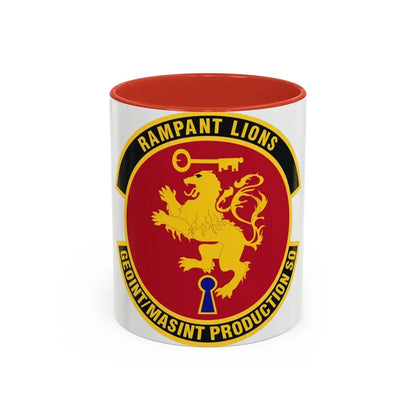 Geospatial Intelligence Measurement & Signatures Intelligence Production Squadron (U.S. Air Force) Accent Coffee Mug 11oz Red - Go Mug Yourself