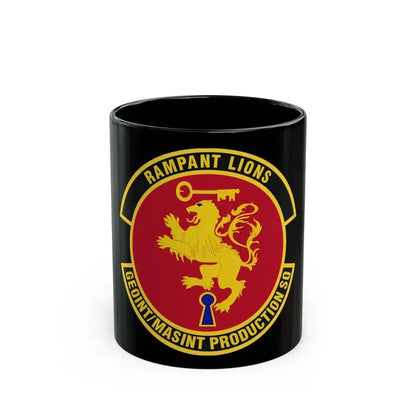 Geospatial Intelligence Measurement & Signatures Intelligence Production Squadron (U.S. Air Force) Black Coffee Mug 11oz - Go Mug Yourself