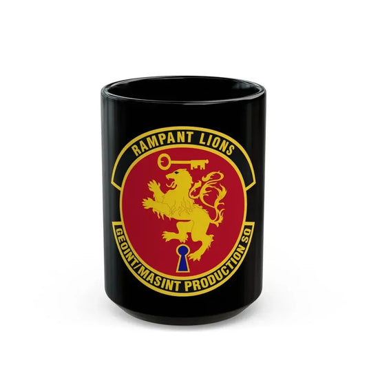 Geospatial Intelligence Measurement & Signatures Intelligence Production Squadron (U.S. Air Force) Black Coffee Mug 15oz - Go Mug Yourself
