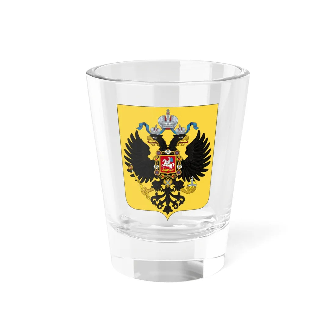 Gerb rossii (Russia) (Coat of Arms) Shot Glass 1.5oz 1.5oz - Go Mug Yourself