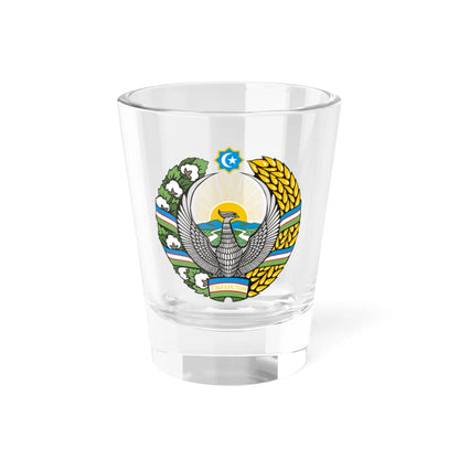 Gerb Uzbekistan cyrillic (Uzbekistan) (Coat of Arms) Shot Glass 1.5oz 1.5oz - Go Mug Yourself