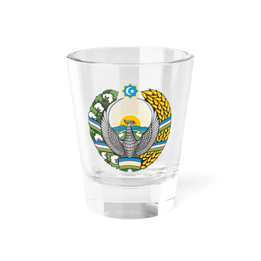 Gerb Uzbekistan cyrillic (Uzbekistan) (Coat of Arms) Shot Glass 1.5oz 1.5oz - Go Mug Yourself
