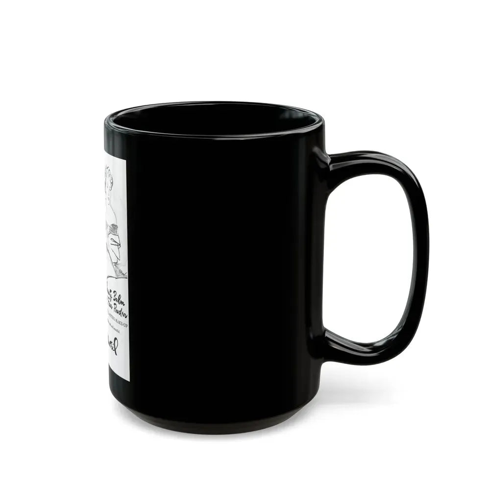 Germaine Monteil advt, Beauty Balm and Face Powder, 1950 - Black Coffee Mug - Go Mug Yourself