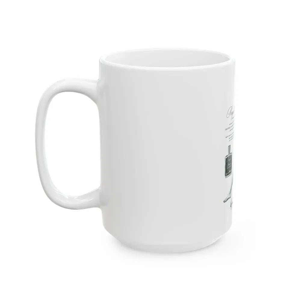 Germaine Monteil advt, Royal Secret, 1947 - White Coffee Mug - Go Mug Yourself