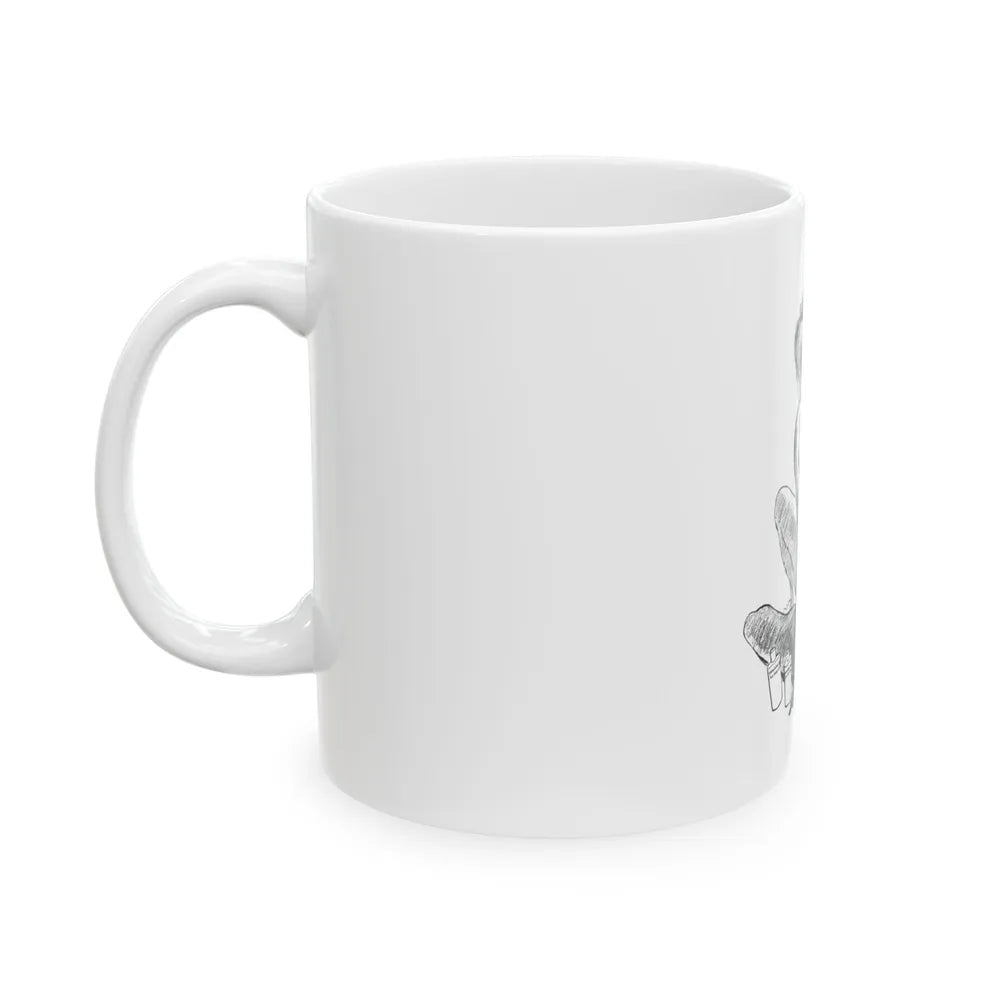 Germaine Monteil advt, Summer's burning question, 1947 - White Coffee Mug - Go Mug Yourself