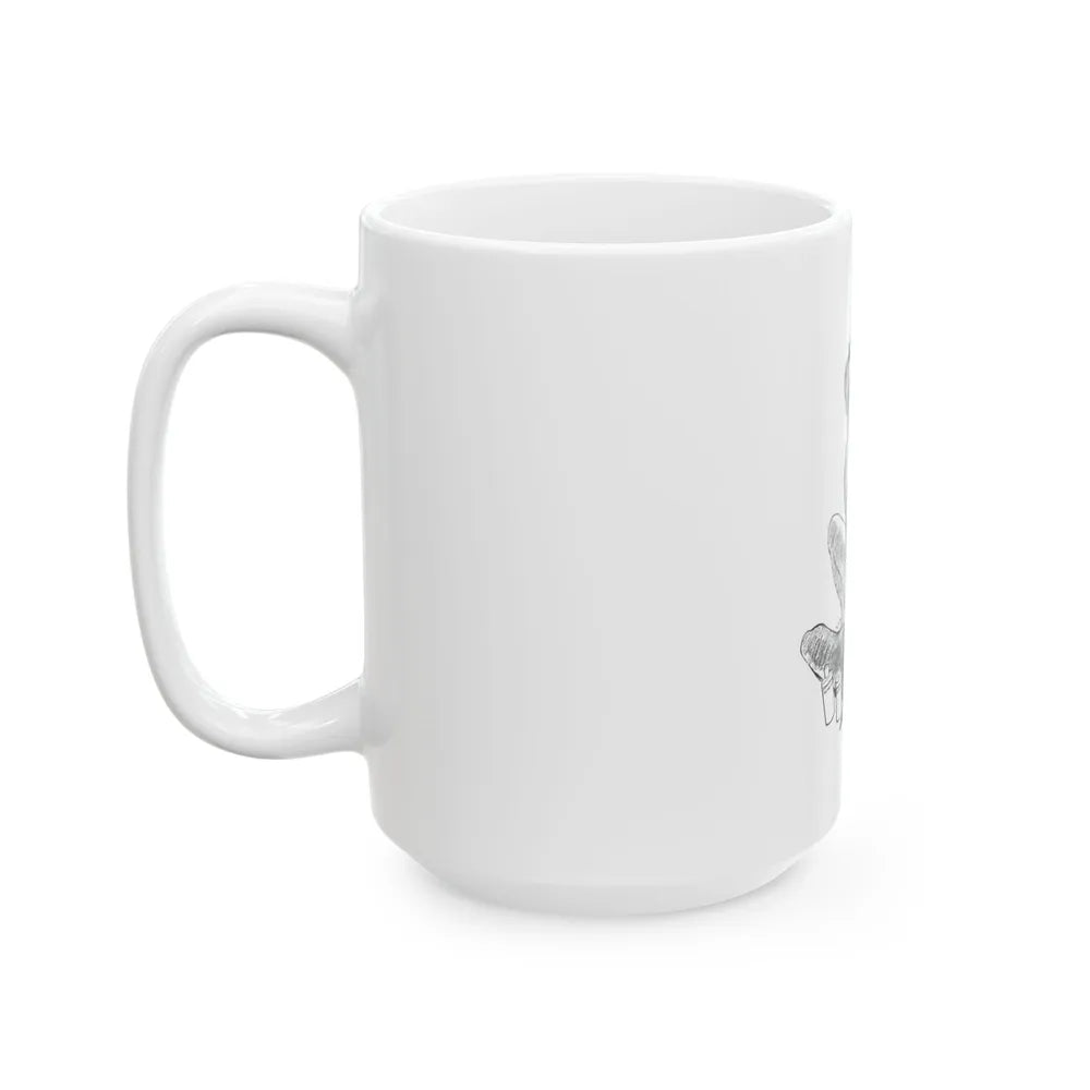 Germaine Monteil advt, Summer's burning question, 1947 - White Coffee Mug - Go Mug Yourself