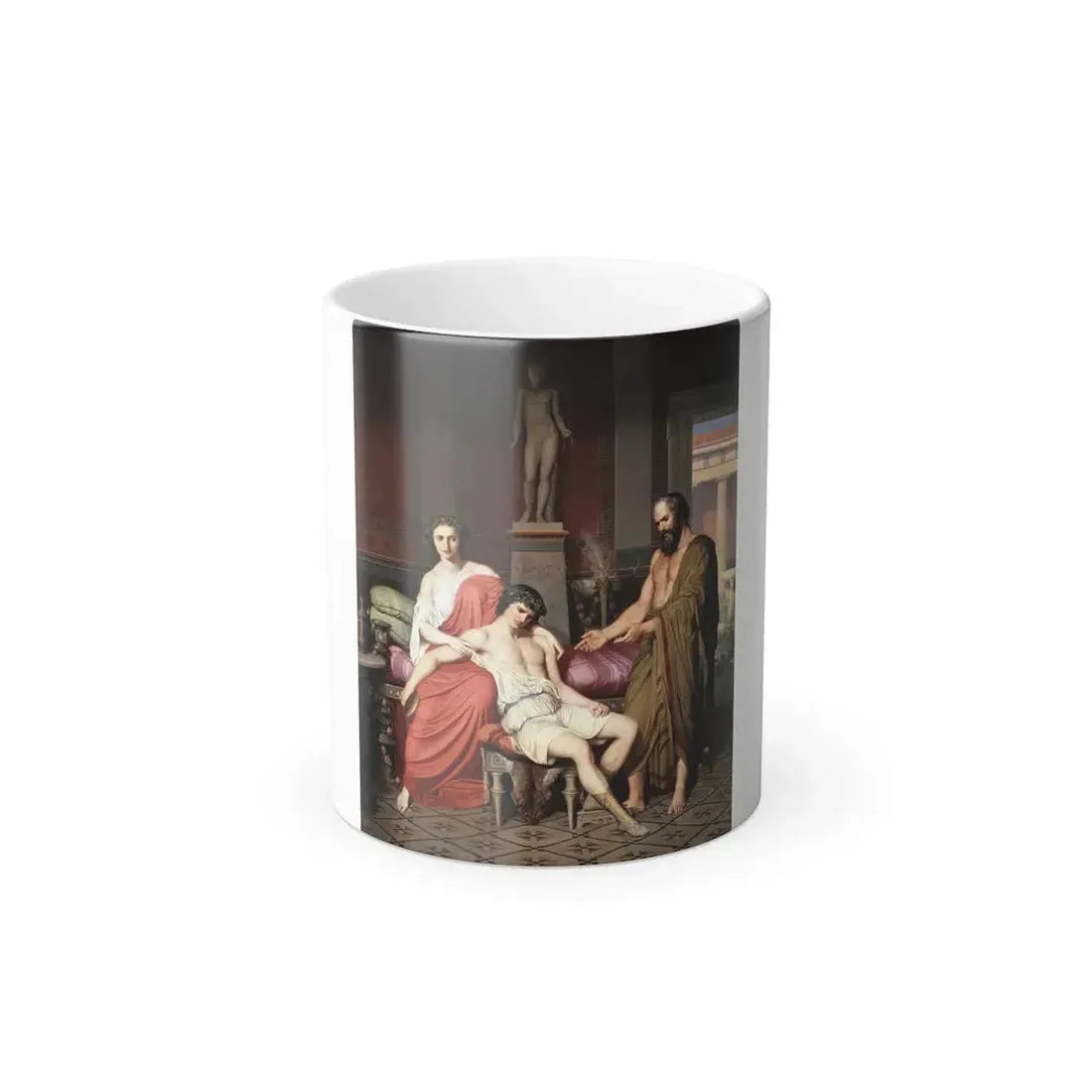 German Amores Hernandez (1823 or 1827-1894) Socrates Chiding Alcibiades in Home of a Courtesan - 1857 - Color Changing Mug 11oz 11oz - Go Mug Yourself