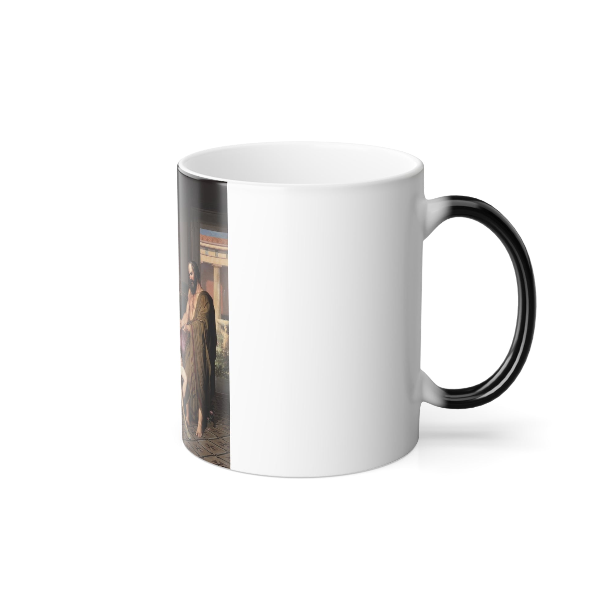 German Amores Hernandez (1823 or 1827-1894) Socrates Chiding Alcibiades in Home of a Courtesan - 1857 - Color Changing Mug 11oz-Go Mug Yourself