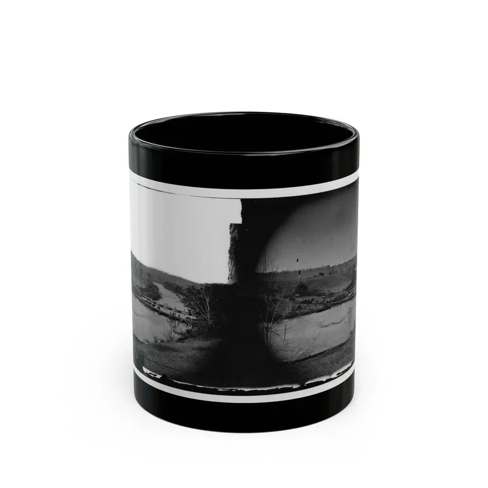 Germanna Ford, Rapidan River, Va. Artillery Crossing Pontoon Bridges (U.S. Civil War) Black Coffee Mug 11oz - Go Mug Yourself
