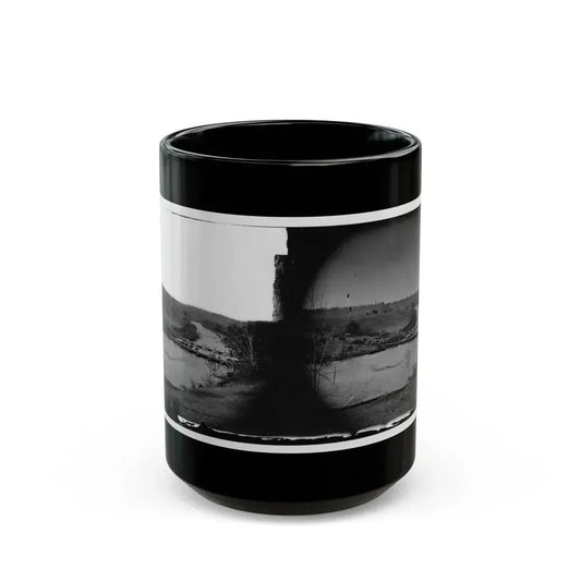 Germanna Ford, Rapidan River, Va. Artillery Crossing Pontoon Bridges (U.S. Civil War) Black Coffee Mug 15oz - Go Mug Yourself