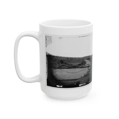 Germanna Ford, Rapidan River, Va. Artillery Crossing Pontoon Bridges (U.S. Civil War) White Coffee Mug - Go Mug Yourself