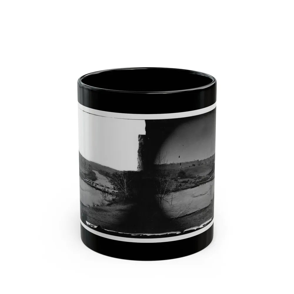 Germanna Ford, Rapidan River, Va. Artillery Crossing Pontoon Bridges (U.S. Civil War) Black Coffee Mug-11oz-Go Mug Yourself