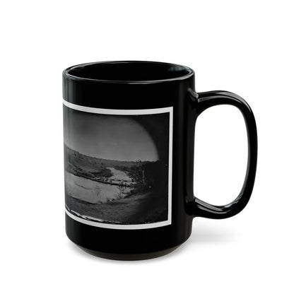 Germanna Ford, Rapidan River, Va. Artillery Crossing Pontoon Bridges (U.S. Civil War) Black Coffee Mug-Go Mug Yourself