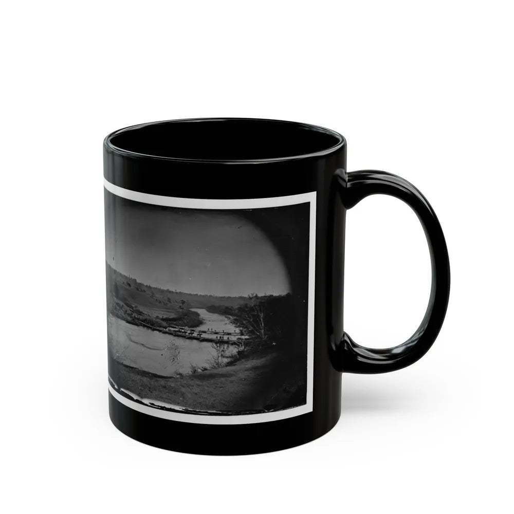 Germanna Ford, Rapidan River, Va. Artillery Crossing Pontoon Bridges (U.S. Civil War) Black Coffee Mug-Go Mug Yourself