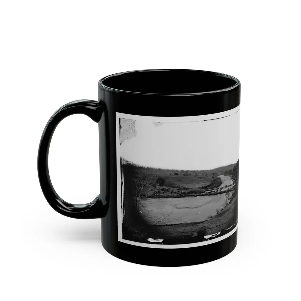 Germanna Ford, Rapidan River, Va. Artillery Crossing Pontoon Bridges (U.S. Civil War) Black Coffee Mug-Go Mug Yourself