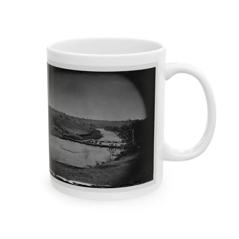 Germanna Ford, Rapidan River, Va. Artillery Crossing Pontoon Bridges (U.S. Civil War) White Coffee Mug-Go Mug Yourself