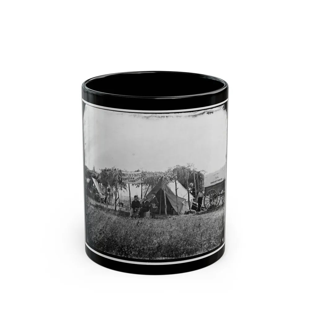 Germantown, Va. Headquarters Of The U.S. Christian Commission (U.S. Civil War) Black Coffee Mug-11oz-Go Mug Yourself