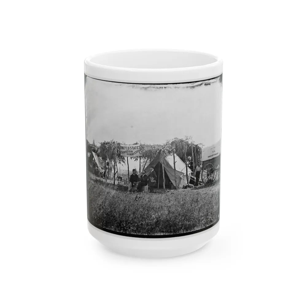 Germantown, Va. Headquarters Of The U.S. Christian Commission (U.S. Civil War) White Coffee Mug-15oz-Go Mug Yourself