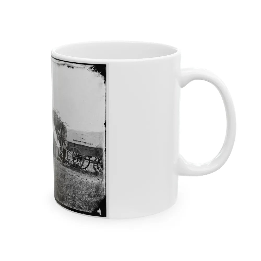 Germantown, Va. Headquarters Of The U.S. Christian Commission (U.S. Civil War) White Coffee Mug-Go Mug Yourself