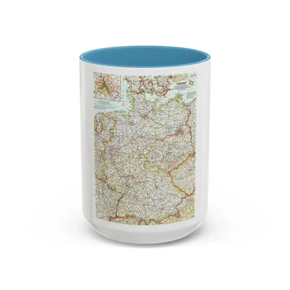 Germany (1959) (Map) Accent Coffee Mug 15oz Light Blue - Go Mug Yourself