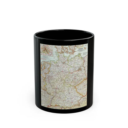 Germany (1959) (Map) Black Coffee Mug-11oz-Go Mug Yourself