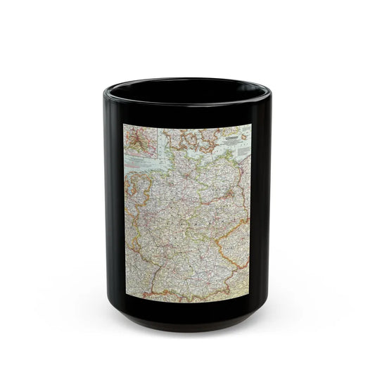 Germany (1959) (Map) Black Coffee Mug-15oz-Go Mug Yourself